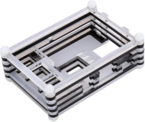 ZTH 9 Capas Caja de acrílico Caja de Carcasa con Orificio de Ventilador de refrigeración for Raspberry pi 3 (Negro) (Color : Black)