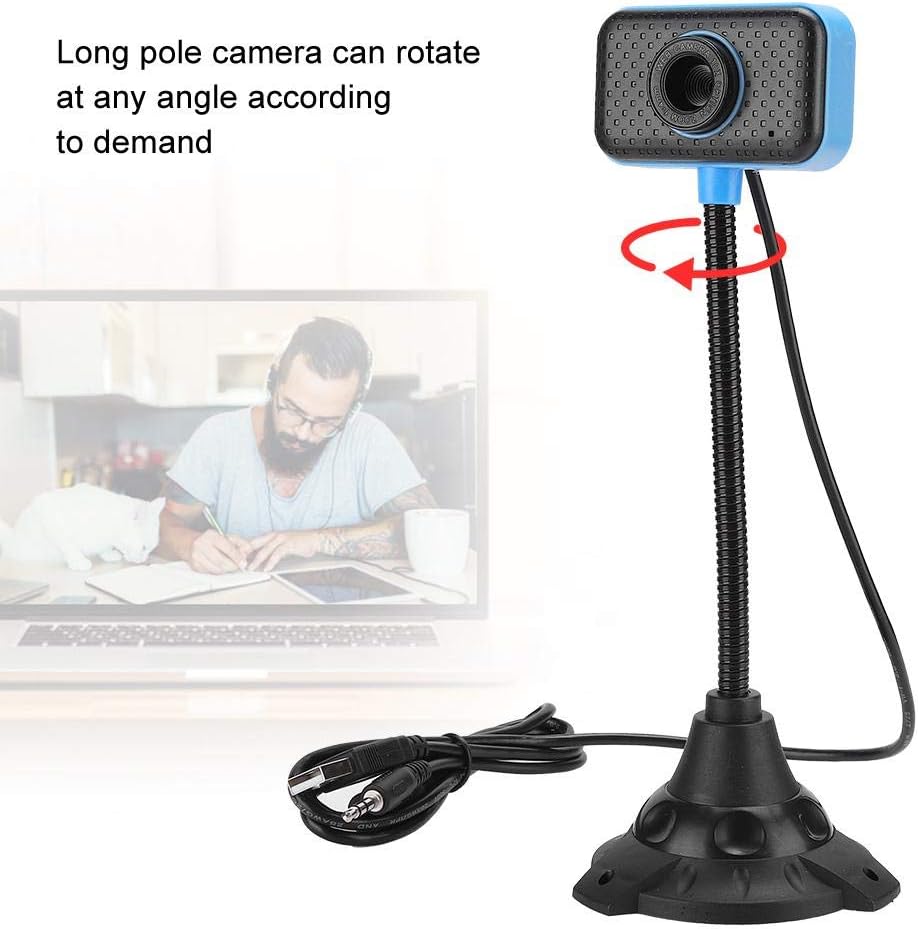 PUSOKEI Video Conference Camera, Webcam 640 x 480 HD Webcam Long Pole Camera Fits for for Network Live Computer Office Supplies - Image 4