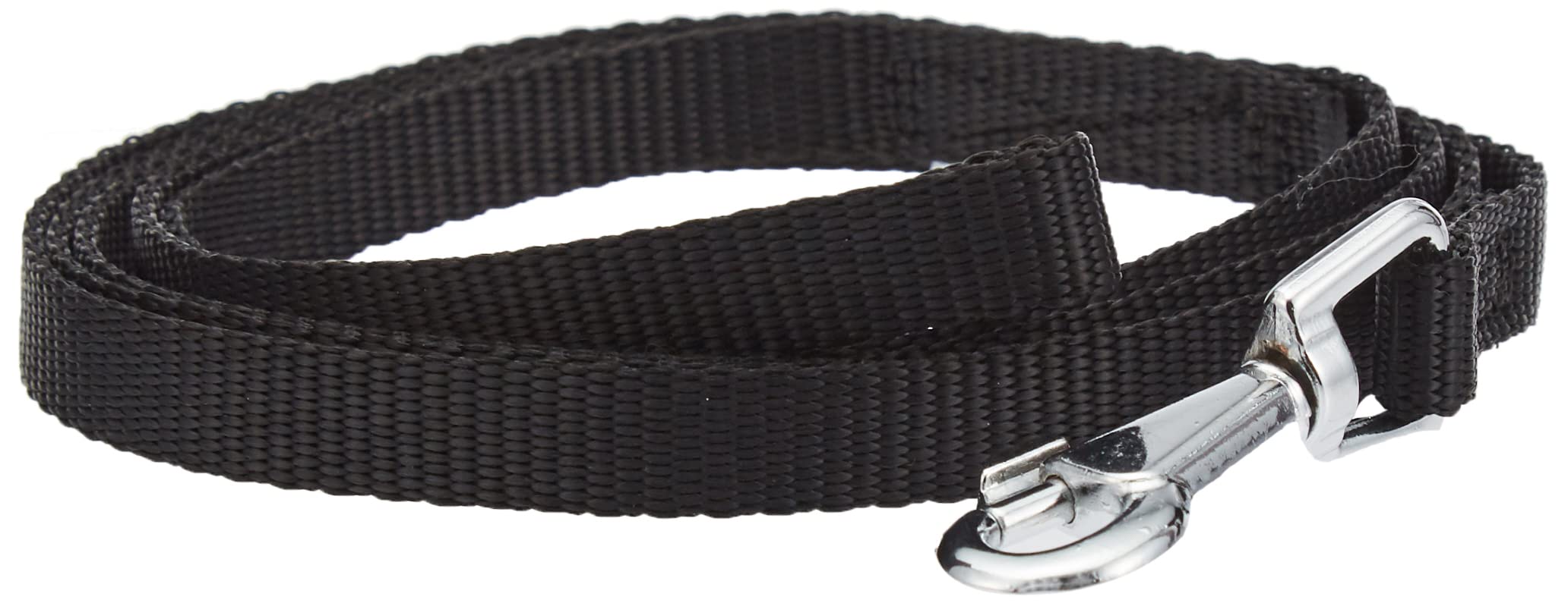 Ferplast Dog Lead, Dog leash for Small Dogs, in Nylon, 120 cm, with Comfortable Handle and Metal Snap Hook. Black