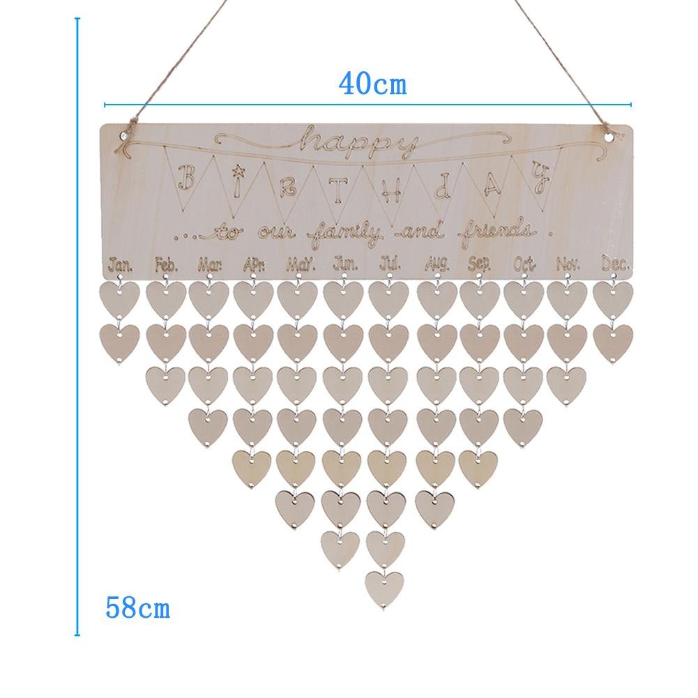 Calendriers Muraux Mignon En Bois Joyeux Anniversaire Theme Calendrier Tableau Special Dates Planner Sign Fournitures De Bureau Groupisd Com