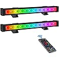 LED Stage Wash Lights Bar - OPPSK 45W RGBW Smart APP Control Multicolor IP65 Waterproof DJ Light Bar LED Uplights for Church Wedding Birthday Party Events Stage Lighting (2 Pack)