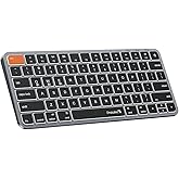 ProtoArc Backlit Compact Wireless Keyboard for Mac, K90-A Bluetooth Keyboard, Multi-Device, Low Profile, Fluid Quiet Typing, Rechargeable, Compatible with MacBook Pro/Air, iPad - Space Gray