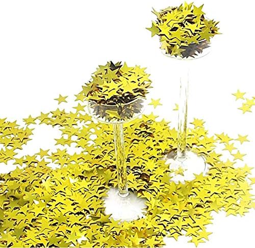 Amazon Com Mini Gold Metallic Stars Party Confetti Super Party