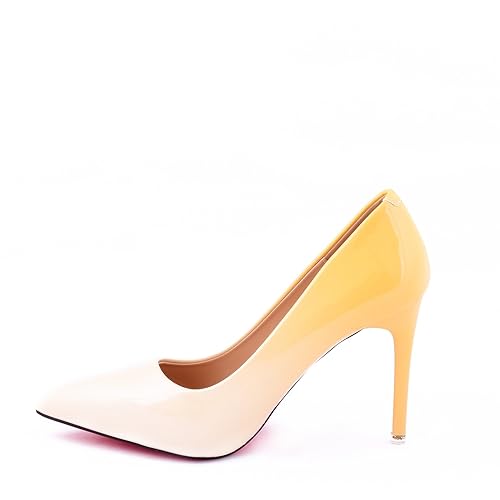Buy Dech Barrouci Women S Ombre Yellow High Heels Fit Bellies 4