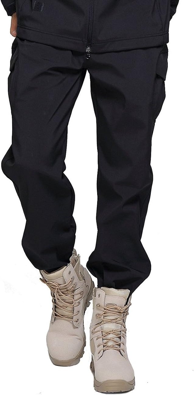 YFNT Men's Soft Shell Fleece Lined Trousers Tactical Military Camouflage Pants
