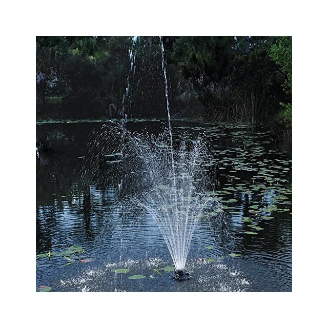 Pond Boss DFTN12003L Floating Fountain with Lights, 50 Foot Power Cord, 1/4 hp GARDENSERVICE SHOP