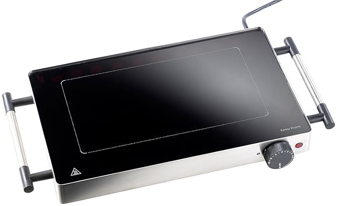 Rosenstein & Söhne Glasgrill: Glas Tischgrill, Low-Fat-Funktion, 800 Watt, bis 260 °C (Ceran-Grill)