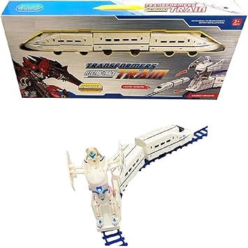 Little Buddy Transformers Electric Track Bullet Train Set with Light and Sound Toy for Kids
