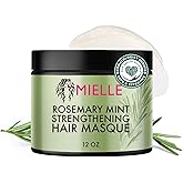 Mielle Organics Rosemary Mint Strengthening Hair Mask for Damaged Hair - Deep Conditioning Treatment Enriched with Biotin, Ho