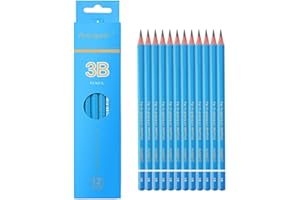 HAIHAOMUM Sketch Pencils for Drawing 3B, 12pcs Professional Art Drawing Pencils for Shading, Sketching & Doodling | Graphite Pencil for Artists & Beginners