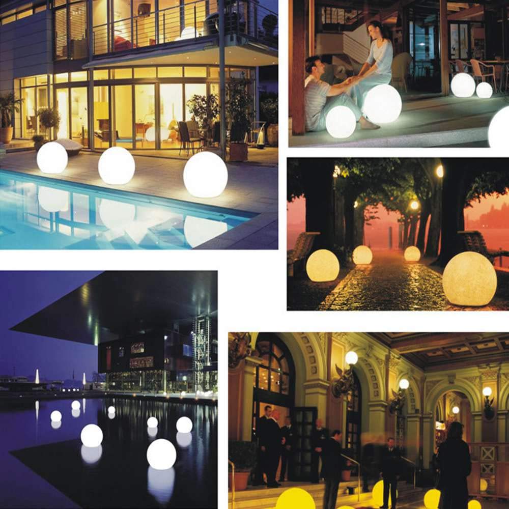 Tker Solar Light Ball Waterproof Floating 16RGB Solar Power Light 5-inch LED Color-Changing with Remote Control Great for Night Light Party Pool Patio Ambient & Decorative Lighting