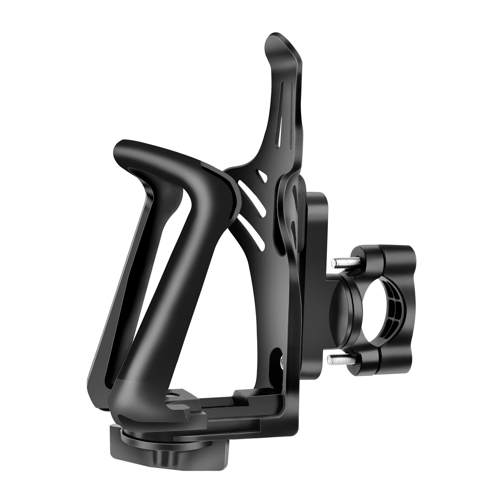 Pmeiduo Bicycle Drink Holder Bottle Holder for Frame and Handlebar, Black, Plastic, Aluminum Alloy
