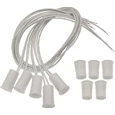 safycaby 5 Sets Magnetic Door Switch RC-33 NC Recessed Wired Security Window Door Contact Sensor Alarm Magnetic White Normal Closure(NC)