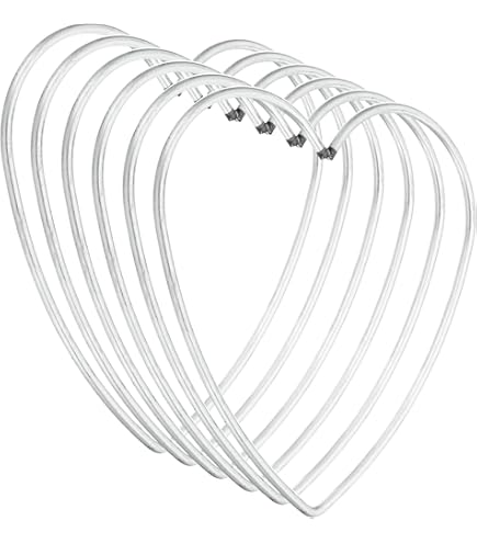 PATIKIL Lot De 12 Anneaux Attrape-rêves En Métal En Forme De Cœur En Macramé Pour La Maison, Les Loisirs Créatifs, Les Mariages - 25,4 Cm - Argenté