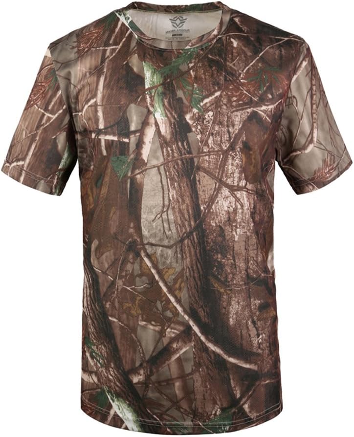 Dichuan Military Camouflage T-Shirt Crewneck Short Sleeve Tee Shirt Army Top Tshirts