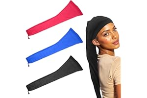 SOKFONE Hair Weave Sleeve for Locs - Breathable Loc Sleeve for Braids and Hairweave, Fashionable Design - Haircare Haircharms With Elastic Band (Black)