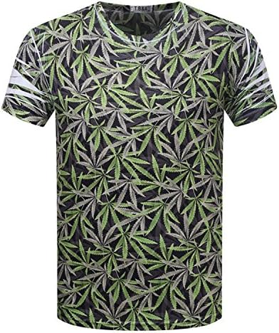 Frankata Men's Round Neck Pullover 3D Printed T Shirt