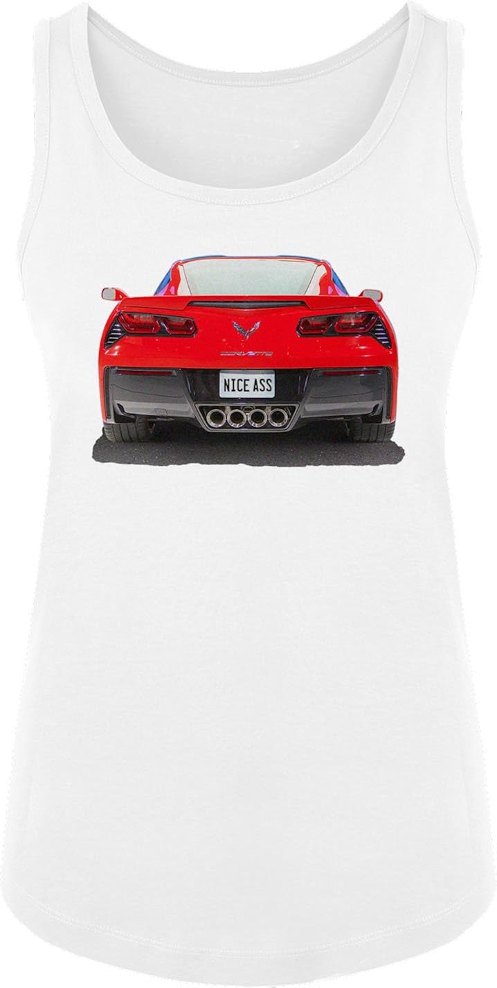 BSW Women's Nice Ass 2014 Chevrolet Corvette C7 V8 Muscle Car Tank