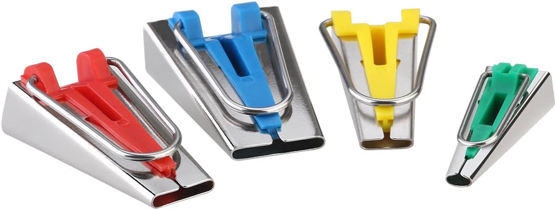 OUNONA Schrägbandformer Schrägband Werkzeug 4er-Set in 6mm. 12mm. 18mm. 25mm Tape Maker Set