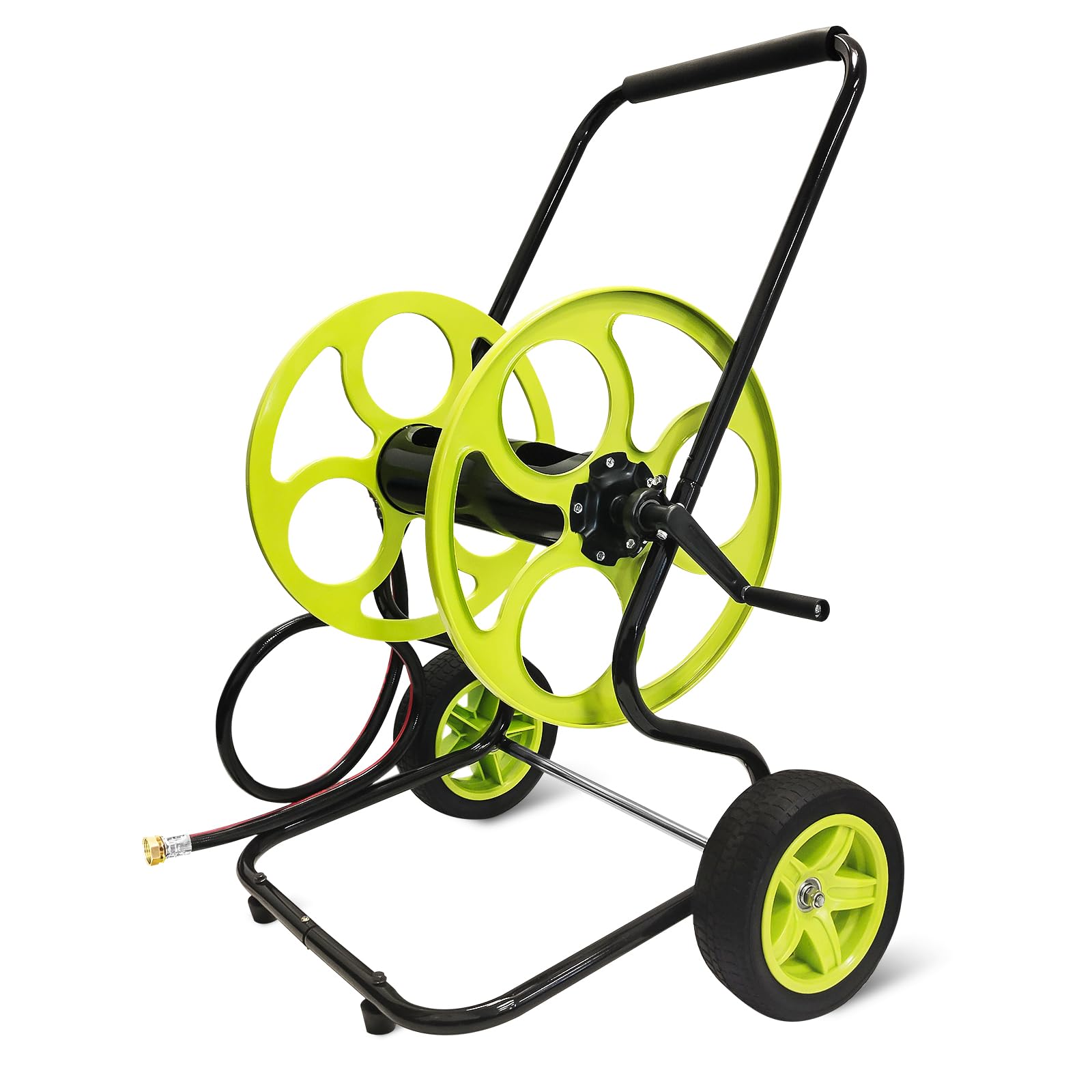 Photo 1 of ***DAMAGED - INCOMPLETE - SEE PICTURES***
Stainless Steel Garden Hose Reel Cart - Heavy Duty, 10" Rubber Wheels, Holds 400 Feet of 5/8" Hose, For Yard/Lawn