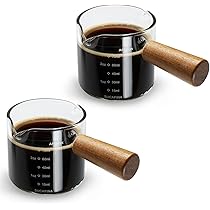 Amazon.com: 2 Pack Espresso Cups with Wood Handle, Double