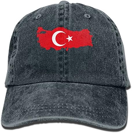 Turkey Map Flag Adjustable Jeans Hats Denim Hat Rodeo Hat Cowboy Caps For Man And Woman