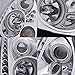 SPPC Headlights Chrome Projector (Hid Compatible and CCFL Halo) Assembly Set For Infiniti G35 2 Door - (Pair) Driver Left and Passenger Right Side Replacement Headlamp