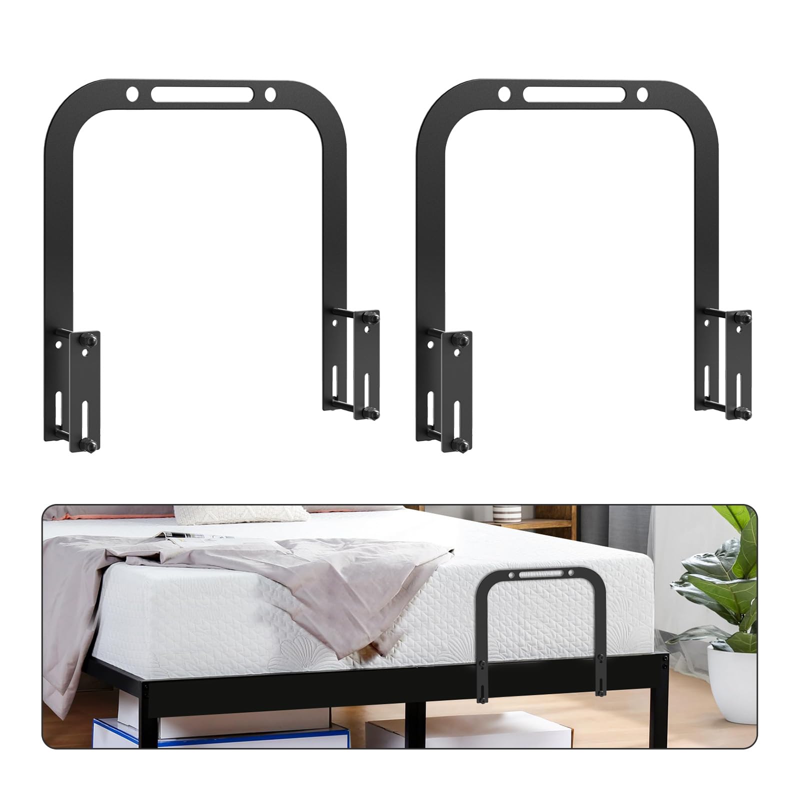 Photo 1 of YUOROS Extra Tall Mattress Slide Stopper Holder Gripper Retainer Bar for Metal to Keep Mattress from Sliding