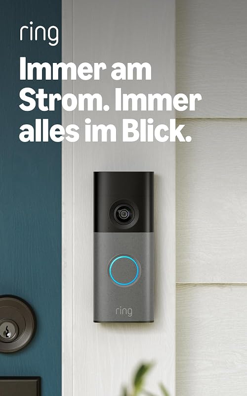 Videotürklingel Kabel (Wired Video Doorbell) (neueste Gen.), Videotürklingel-Kamera, Retinal 2K, optimierter Zoom (bis zu 6x), 30-tägiger Gratiszeitraum für Ring-Abonnement