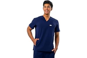 Peelz Peter 4-Pocket V-Neck Scrub Tops for Men - Soft Stretch Fabric Top, Men's Scrubs, Slim Fit