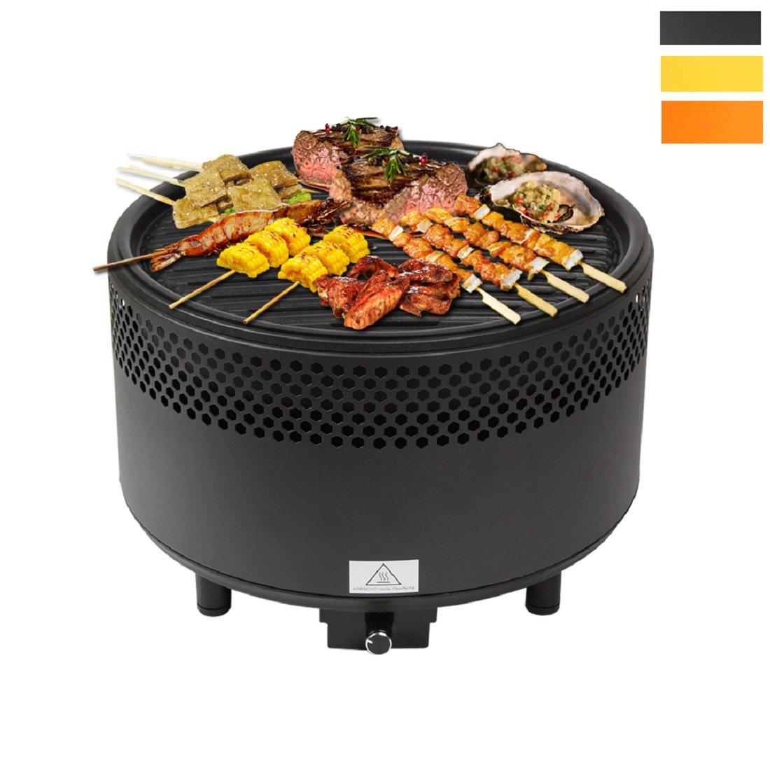 kbabe portátil barbacoa parrilla barbacoa de carbón de placas extraíbles y fácil