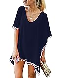 Yonala Women's Classic Striped Tassel Chiffon