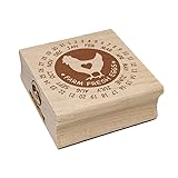 Egg Laid Expiration Date Calendar Square Rubber