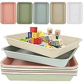WOPPLXY 15 Pcs Multicolor Plastic Art Trays, Deepen Activity Plastic Tray, Arts and Crafts Organizer Tray, Plastic Trays for Classroom, Home Crafts, DIY Projects, Painting, Beads, Organizing Supply