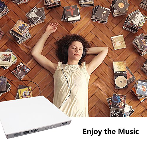 External Blu-ray DVD CD Drive, USB Portable DVD Burner,BD-ROM,DVD/CD-RW/ROM Writer/Player,Support XP/Win/Linux System Related Desktop, Notebook,PC - Thumbnail 3