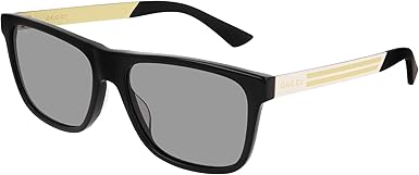 Amazon.com: Gucci Grey Rectangular Men's Sunglasses GG0687S 005 57 