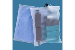 ENPOINT 2 Gallon Clear Ziplock Shipping Bags, 50 Count 14x18 inch Plastic Bags for Clothes, Frosted Zipper Poly Bags for Packaging Sweaters, Hoodies, Women Shoe, Sewing Projects, 3 Mil