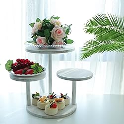 Wood Tiered Serving Trays, Wooden Display Stand