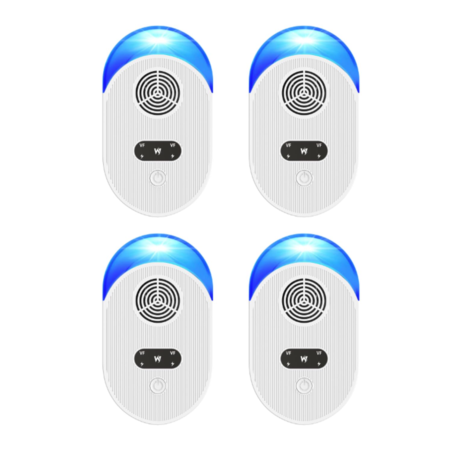 WSADZXC77 Ultrasonic mosquito repellent, used to drive away harmful insects such as mice, mosquitoes, cockroaches, ants, rodents, etc. (4 pieces)