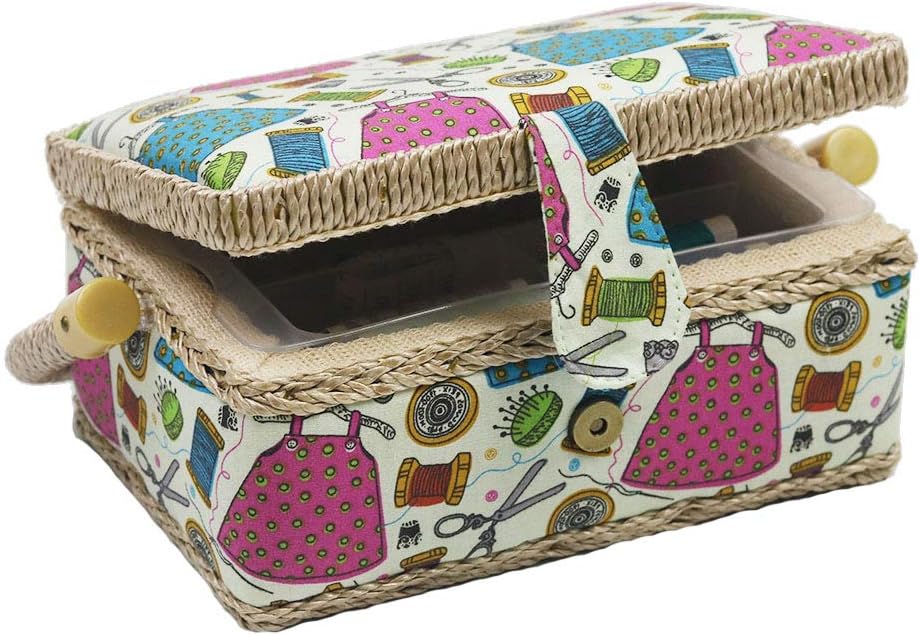 Samll Sewing Basket Organizer with Mini Sewing Kit