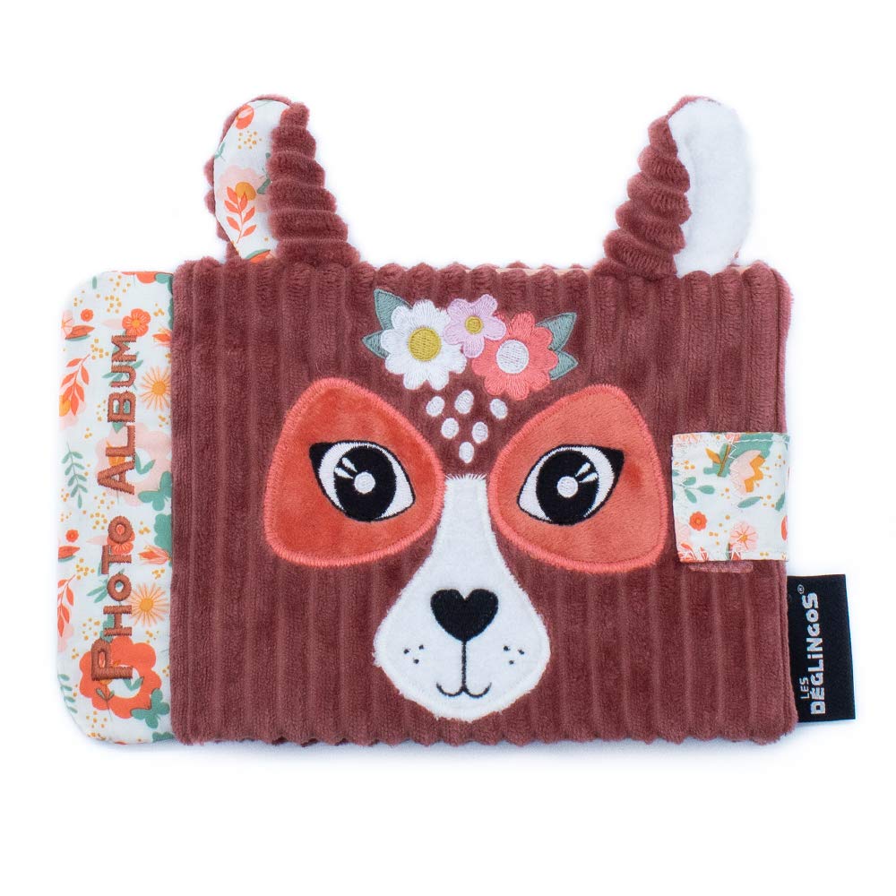 Les Déglingos - Baby Photo Album Melimelos la Biche -10 Pockets 10 x 15 cm - Ideal for Nursery - Recycled Padding - Terracotta