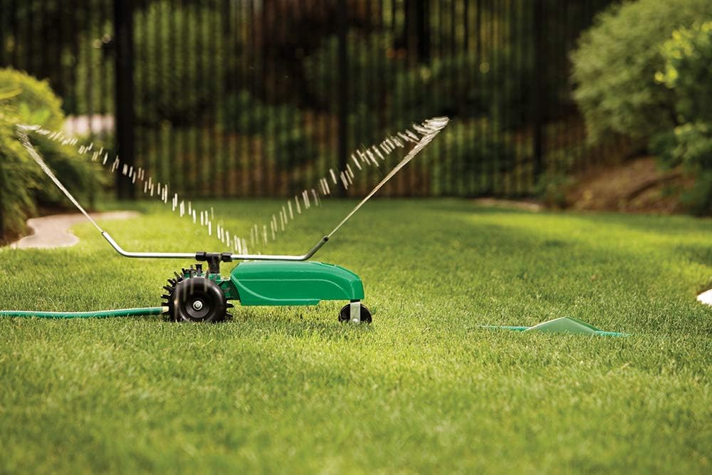 Orbit 58322 Traveling Sprinkler, Green : Automatic Lawn Irrigation Controllers : Garden & Outdoor