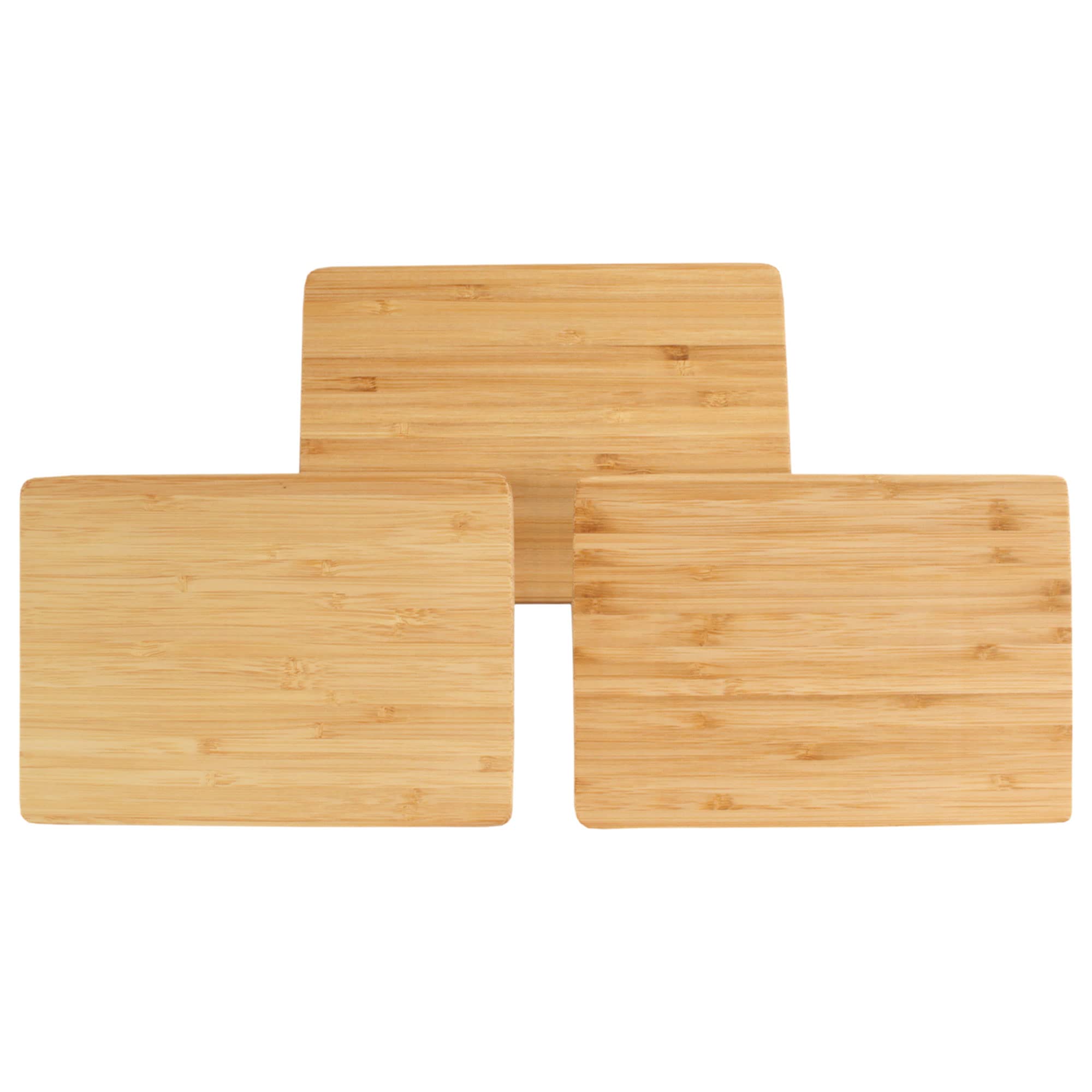 BambooMN Bulk Wholesale Premium Bamboo Cheese, Serving & Cutting Board - Small - 7.9" x 5.5" x 0.4" - 10 pcs