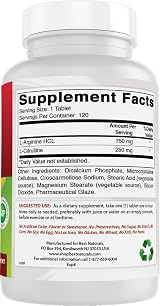 Best Naturals L-Arginine L-Citrulline Complex 1000 mg 120 Tablets view 6