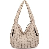 Bagtopia Puffer Tote, Quilted Puffer Hobo Bag, Lightweight Puffy Quilted Shoulder Bag for Work, Gym, Travel