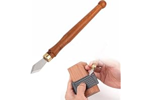 RUIITEN Marking Knife, Woodworking Scribing Knife, High Carbon Steel Double Beveled Blade Striking Knifes with Wooden Handle,