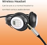 Retekess TR101 Portable Radio with Headphones FM AUX Foldable Black White view 6