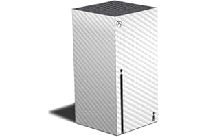 MIGHTY SKINS MightySkins Carbon Fiber Skin Compatible with Xbox Series X - Solid White | Protective, Durable Textured Carbon Fiber Finish | Easy to Apply and Change Styles | Made in The USA