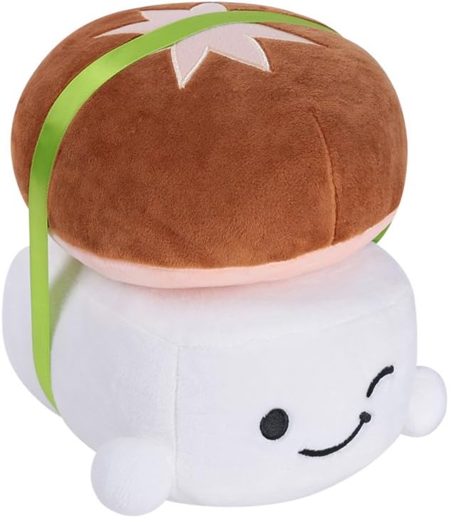 Choba Food Plush Cushion Pillow 20cm(8.0") Mushroom Medium Brown