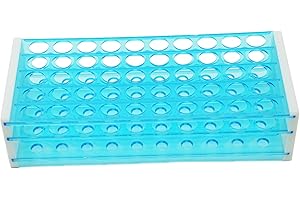 LSVERDE 1 Pcs Test Tube Rack for 15/18 mm Tubes, 50 Holes with Hole Diameter 18mm, Detachable Plastic Centrifuge Tube Holder